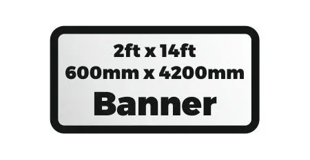 2ftx14ft printed banner 600x4200mm