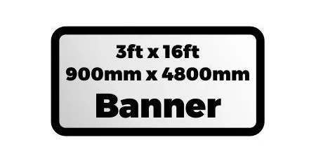 Custom Printed Banner 3ftx16ft 900x4800mm