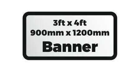 Printed banner 3ftx4ft 900x1200mm