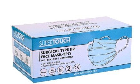 Type IIR Medical 3 Layer Disposable Face mask pack 50