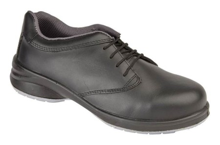 Ladies Black Star Lace Shoe, HIMALAYAN-2214,