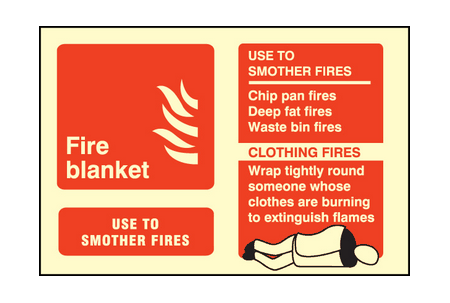 Fire blanket sign