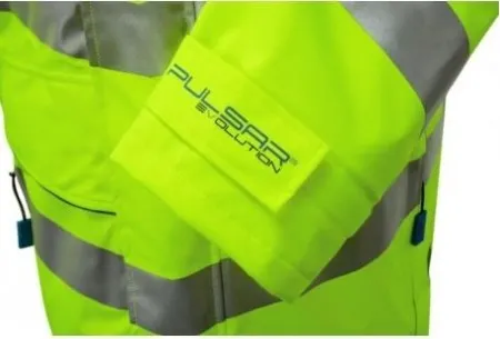 Waterproof breathable hi vis coat yellow Pulsar EVO100