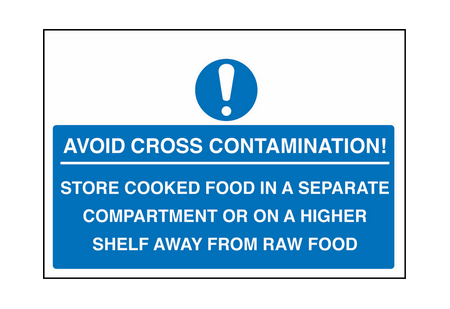 Avoid cross contamination sign