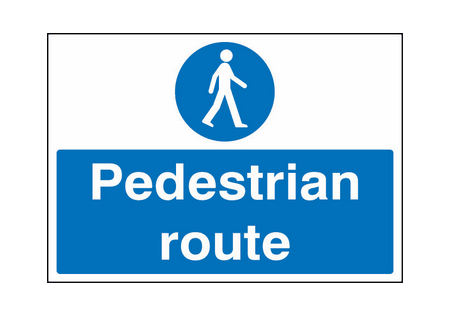 Pedestrian route sign