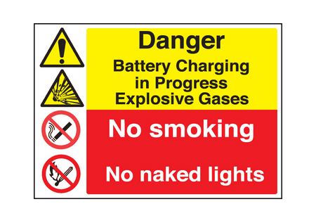 Battery charging in progress sign