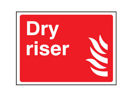 Dry riser sign