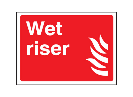 Wet riser sign