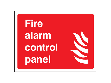 Fire alarm control panel sign