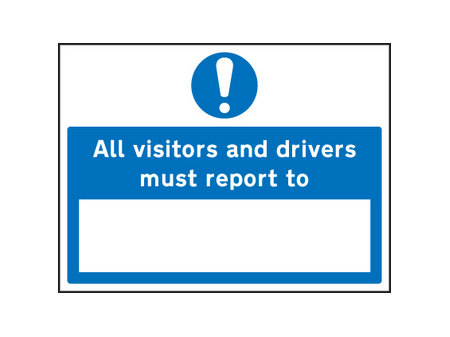 All drivers & visitors must report to sign