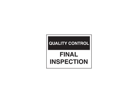 QC final inspection sign