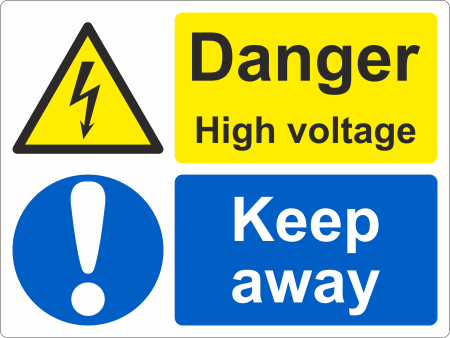 Danger high voltage keep away sign 26235hv