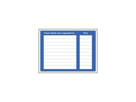 These toilets were inspected sign