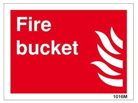 Fire bucket sign 21015hv