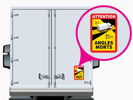 Angles Morts Removeable Stickers for use in France