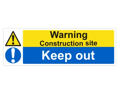 Construction site keep out sign