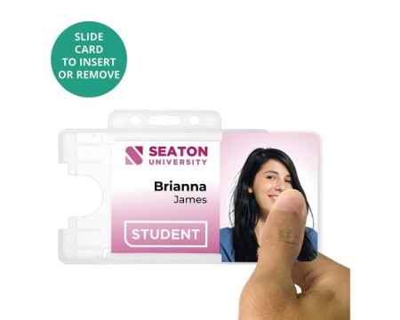 ID Card badge holder plastic landscape