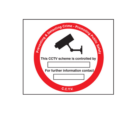 CCTV preventing & detecting crime sign