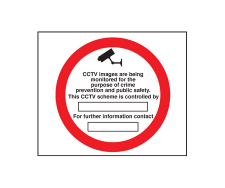 CCTV crime prevention & public sign