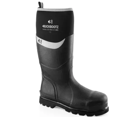 Buckbootz Black Safety Wellington BBZ6000