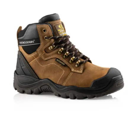 Buckbootz Dark Brown Buckshot Hiker Waterproof Safety Boot BSH009