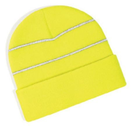 Beechfield BC042 High-viz knitted striped hat