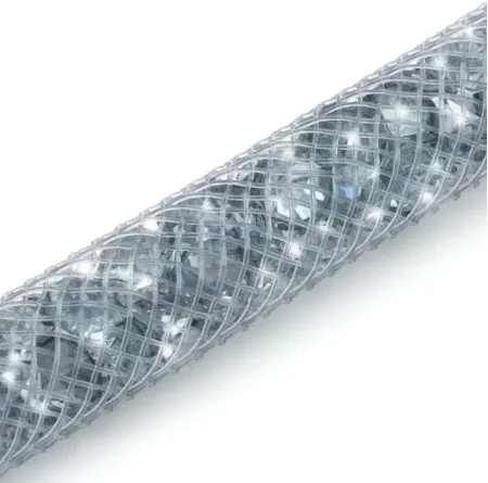 Retractable Lanyard with Sparkle glitter GREY