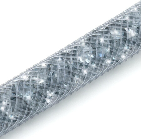 Retractable Lanyard with Sparkle glitter GREY