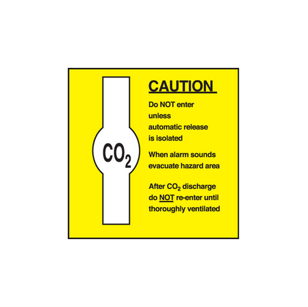 Caution Co2 sign