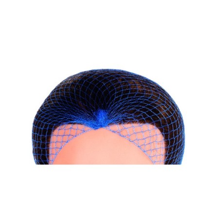Metal Detectable Disposable Hair Net - Blue, Pack of 100