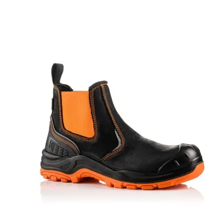 Buckbootz BVIZ 3 Orange Black Pull on Safety Boot