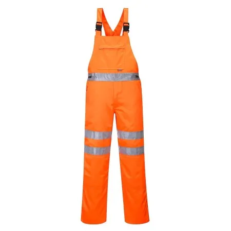 Orange Hi Vis Bib & Brace Railway spec