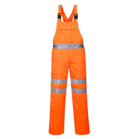 Orange Hi Vis Bib & Brace Railway spec