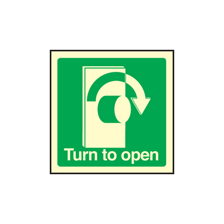 Turn to open right sign