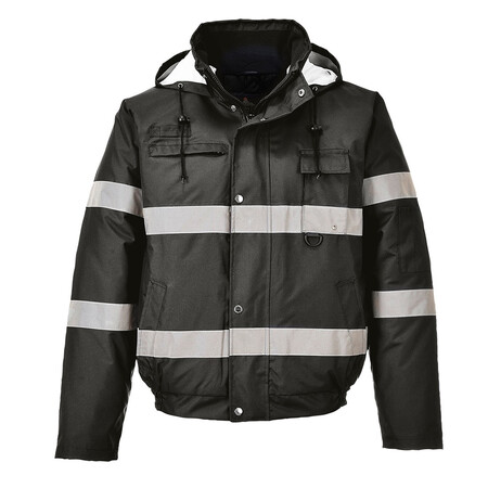 Black Hi Vis Bomber Jacket S434