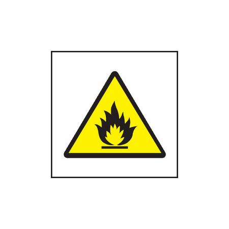 Flammable symbol sign