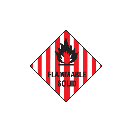 Flammable solid sign