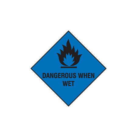 Dangerous when wet sign
