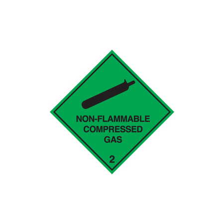Non Flammable compressed gas 2 sign