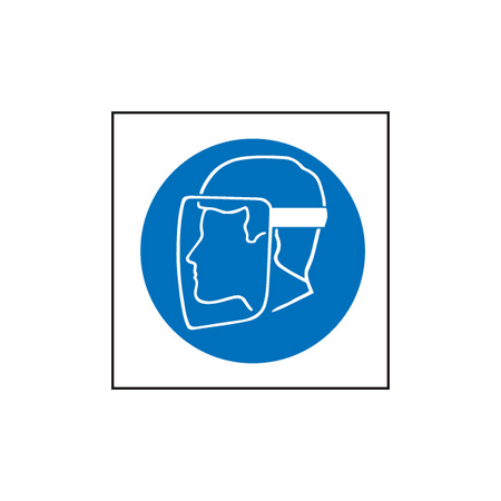 Face shield symbol sign
