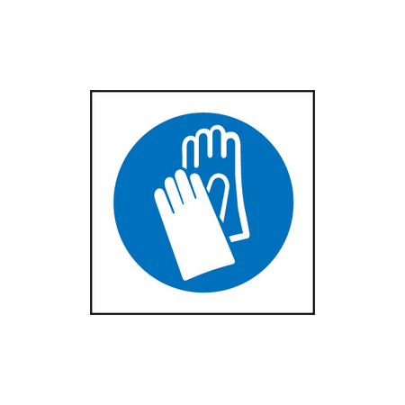 Hand protection symbol sign