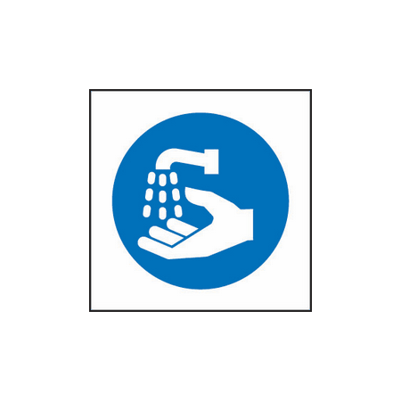 Wash hands symbol sign