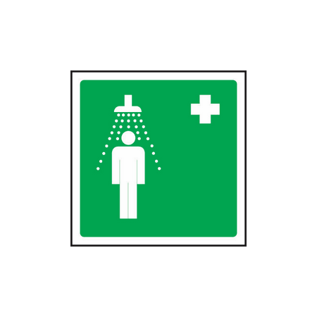 Emergency shower symbol sign