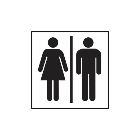 Unisex toilet symbol sign