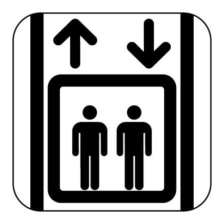 Lift symbol sign 25020hv