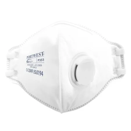 Portwest P351 FFP3 Valved Fold Flat Mask pack 20