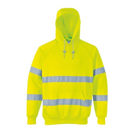 Portwest B304 Hi-Vis Hooded Sweatshirt Yellow