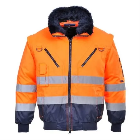 Portwest PJ50 Hi-Vis 3in1 Pilot Jacket Ora-Nav