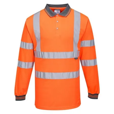 Portwest S277 Hi-Vis Polo ShirtL/S Orange