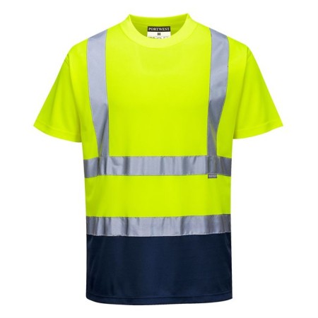 Portwest S378 Hi-Vis 2-Tone T-Shirt Yell-Nav